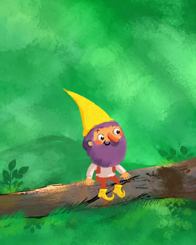 Glee the Gnome in a scene from the book