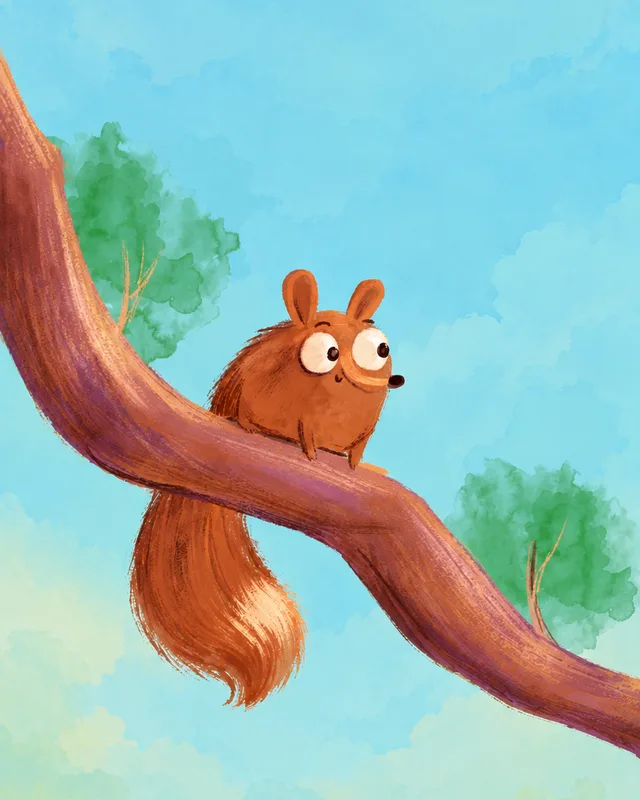 Watching Squirrel in a scene from the book