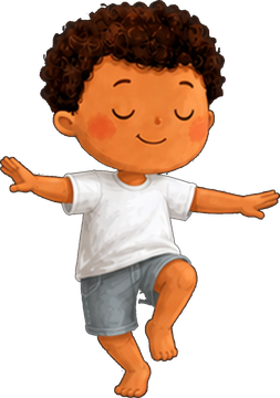 Toto, a small boy balancing happily on one foot